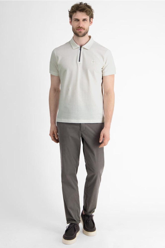 POLOSHIRT MET RITS 2553247 103 BROKEN WHITE